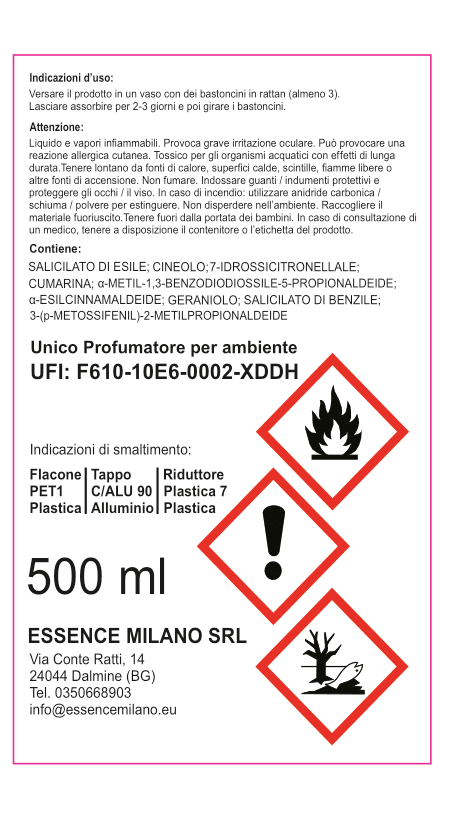 UNICO PROFUMATORE PER AMBIENTE DA 500 ml