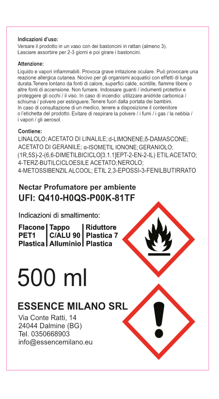 NECTAR PROFUMATORE PER AMBIENTE DA 500 ml